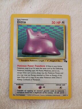 Ditto - 3/62 - Holo Rare - Unlimited Edition Fossil Pokemon